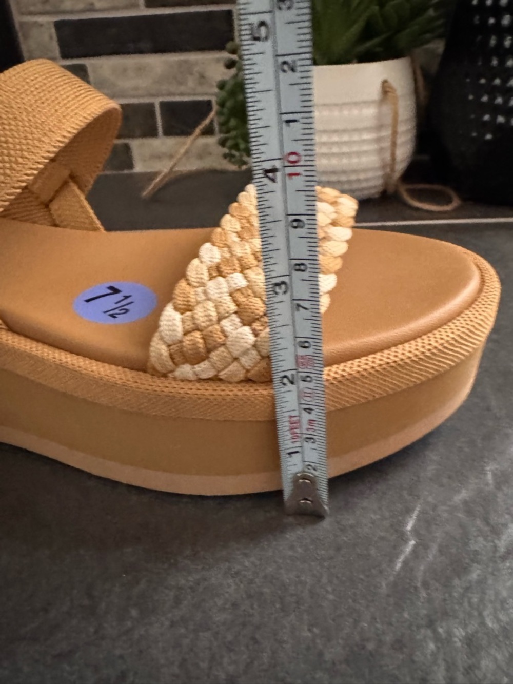 Rothy's The Lightweight Wedge Sandals,  Light Sand, 7.5 - Picture 10 of 11
